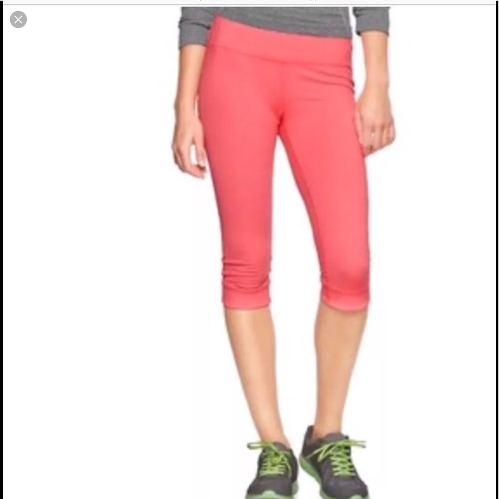 Gap Fit Leggings Neon Pink Cropped Capri Sz M